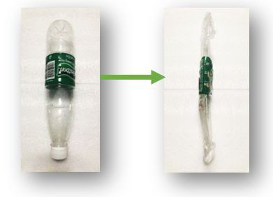 Plastic before and after recycled